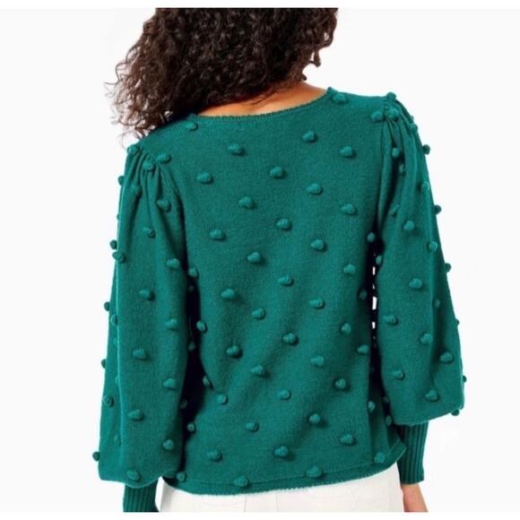 XL Lilly Pultizer green kippa sweater - Picture 2 of 6